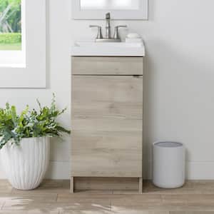 Wellington 16.5 in. W x 12.5 in. D x 32.13 in. H Bath Vanity in Sable with White Cultured Marble Top