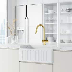 Gramercy Single Handle Pull-Down Sprayer Kitchen Faucet with Touchless Sensor in Matte Brushed Gold
