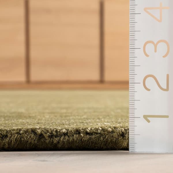 Arrel Speckled Wool-Blend Verdant Green 4 ft. x 6 ft. Indoor/Outdoor Patio Rug