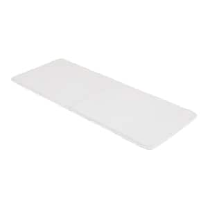 20 in. x 48 in. Pure White Polyester Microfiber Rectangular Bathmat Runner Rug