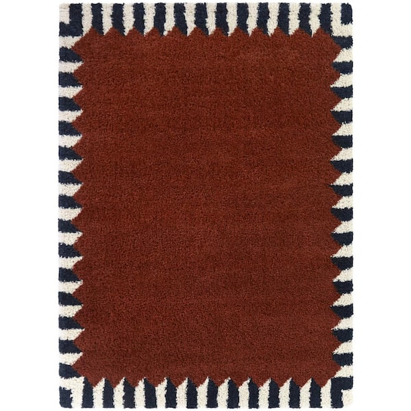 BALTA Vasile Rust 5 ft. x 7 ft. Border Area Rug