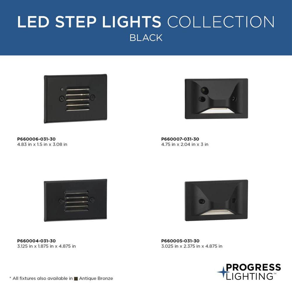 Black Bronze Dimmable LED Step Light with Photocell