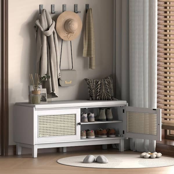 Harper Bright Designs White Storage Bench with