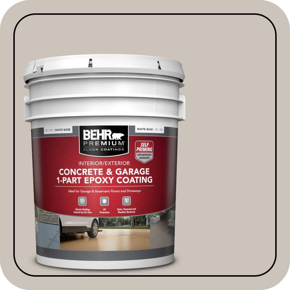 5 gal. #N200-2 Doeskin Gray Self-Priming 1-Part Epoxy Satin Interior/Exterior Concrete and Garage Floor Paint price history on PriceWatchPro