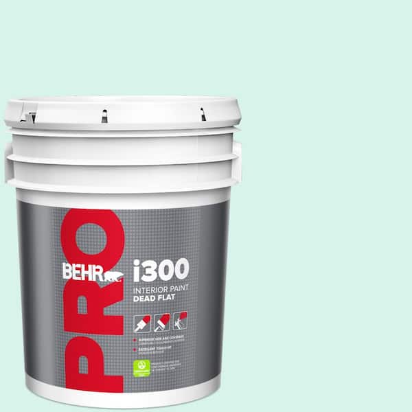 BEHR PRO 5 gal. #480A-1 Minted Ice Dead Flat Interior Paint