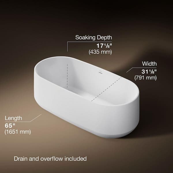 Reviews for KOHLER Ceric 65 in. Resin Freestanding Flatbottom