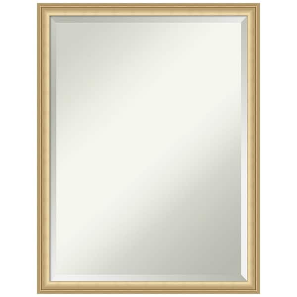 Amanti Art Florence Gold 19.75 in. x 25.75 in. Beveled Casual Rectangle Framed Bathroom Wall Mirror in Gold