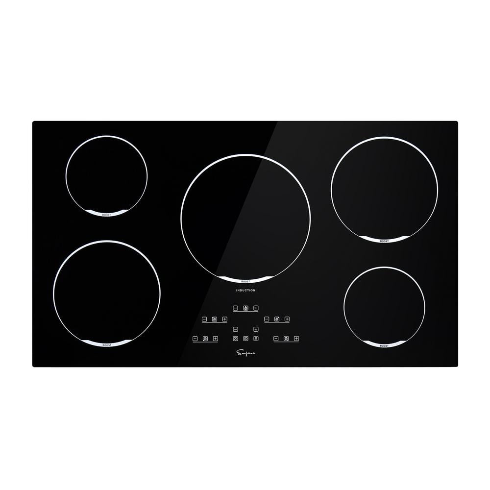 Empava 36 in. Built In Induction Modular Cooktop in Black with 5 Elements including 3,700-Watt Element