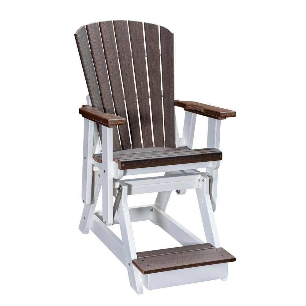 Adirondack Series 27 in. 1-Person White High Density Polyethylene Plastic Outdoor Balcony Height Glider price history on PriceWatchPro