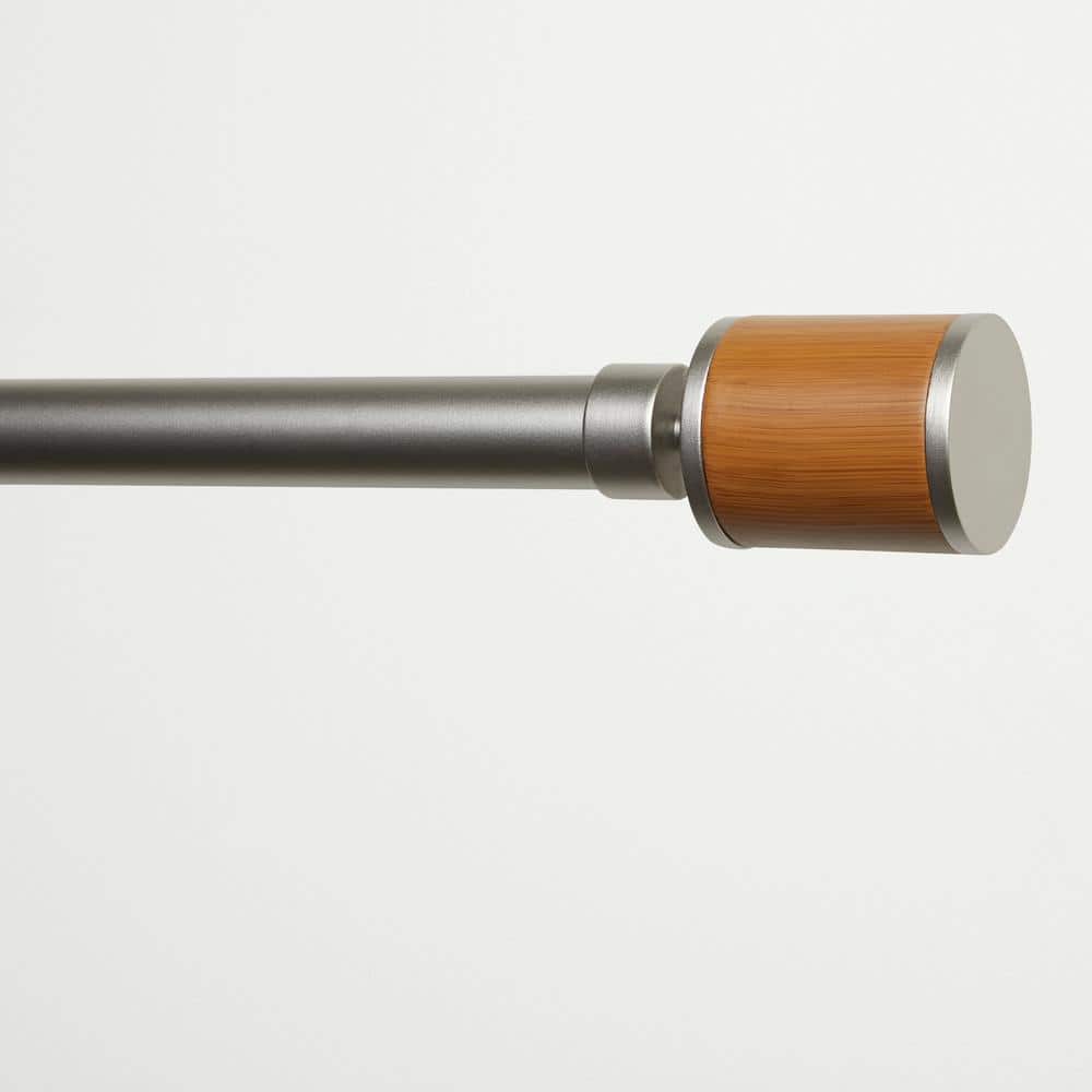 Amalgamated Textiles Exclusive Home Rimini 1" Window Curtain Rod and Finial Set, Adjustable