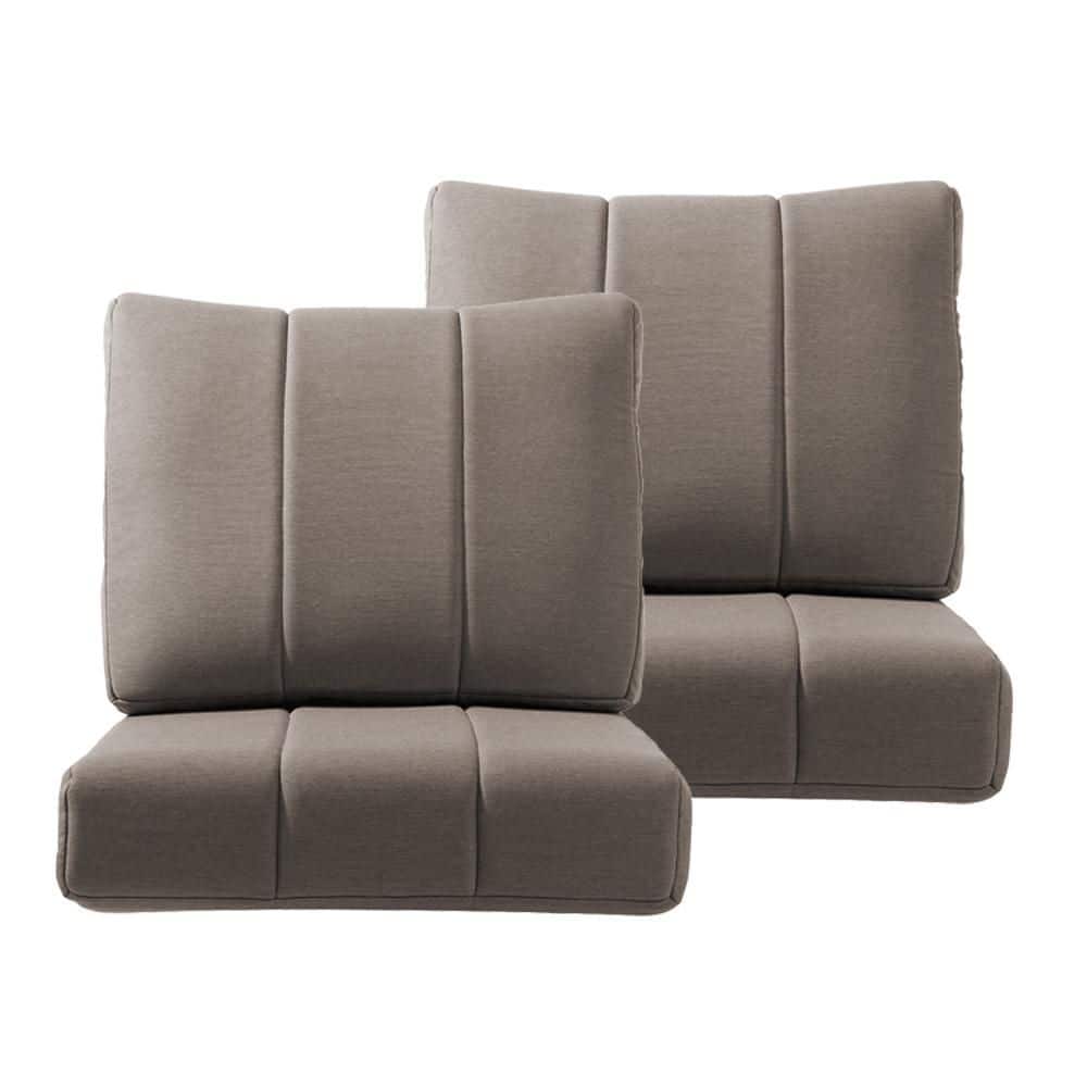 Light Relax Gray 24 x 24 Outdoor 4-Piece Deep Seating Outdoor Lounge Chair Cushion Set price history on PriceWatchPro
