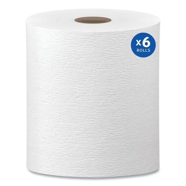 Kleenex Essential Plus Hard Roll Towels 1 3/4" Core White 8" x 600 ft (6 Rolls per Carton)