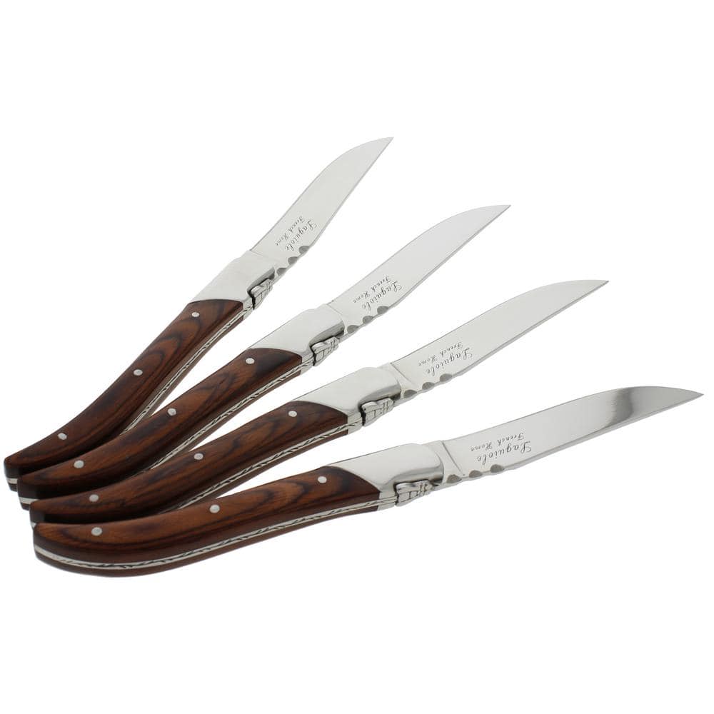 Laguiole Forged Steak Knives Studded Rosewood - Set of 2