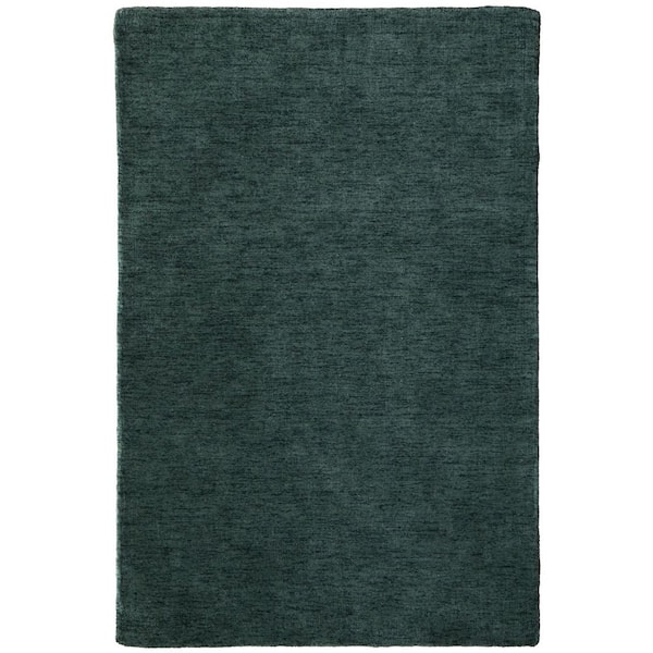 Green 2 x 3 ft. Woven Solid Color Rectangle Indoor Area Rug