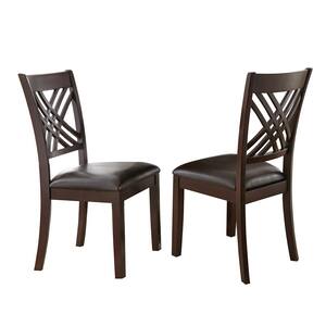 Adrian Espresso Side Chairs (Set of 2)