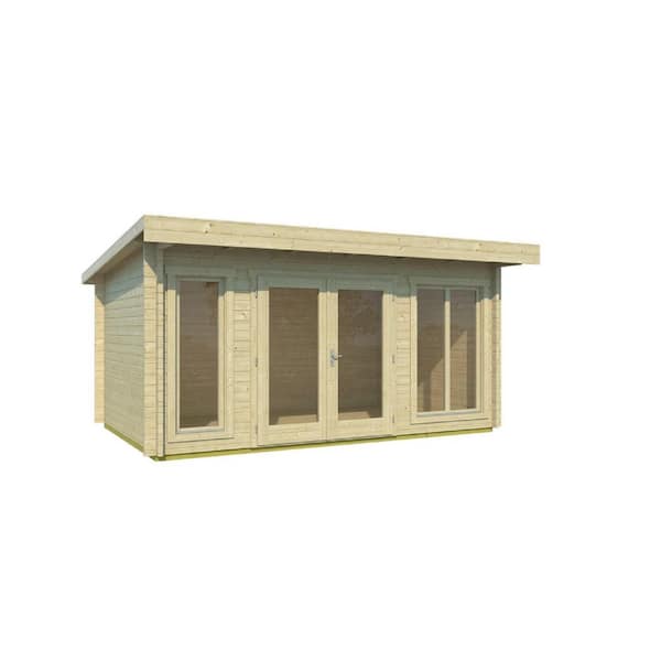 Whistler 14 ft. W x 20 ft. L x 10.5 ft. D Solid Wood Garden Shed with 1-Double Door, 2-Windows (147 sq. ft.)
