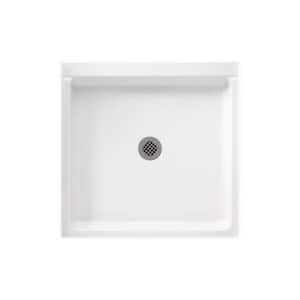 36 in. x 36 in. Solid Surface Single Threshold Shower Pan in White