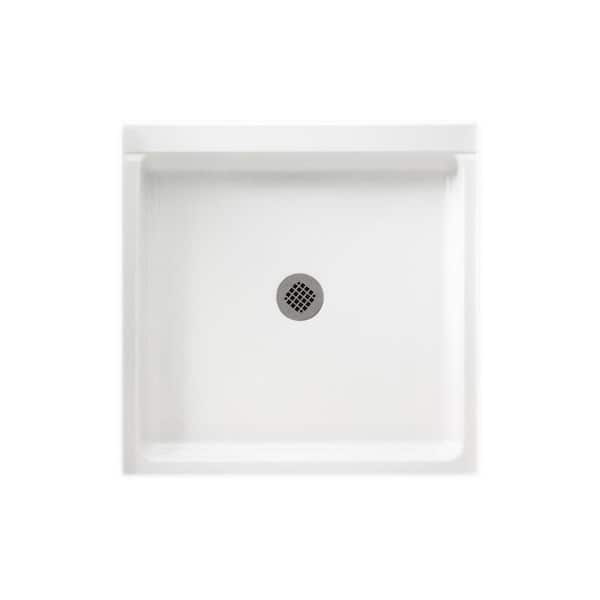Swan 36 in. x 36 in. Solid Surface Single Threshold Shower Pan in White