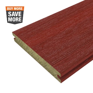 UltraShield Naturale Magellan 1 in. x 6 in. x 8 ft. Swedish Red Solid with Groove Composite Decking Board