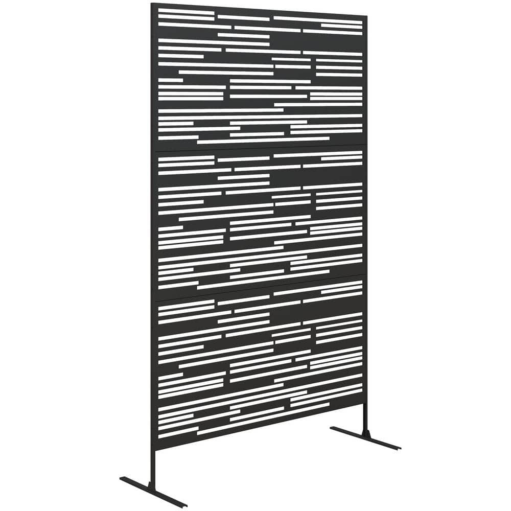 Steel Outdoor Privacy Screen, 78 H x 48 W Decorative Privacy Fence Scr