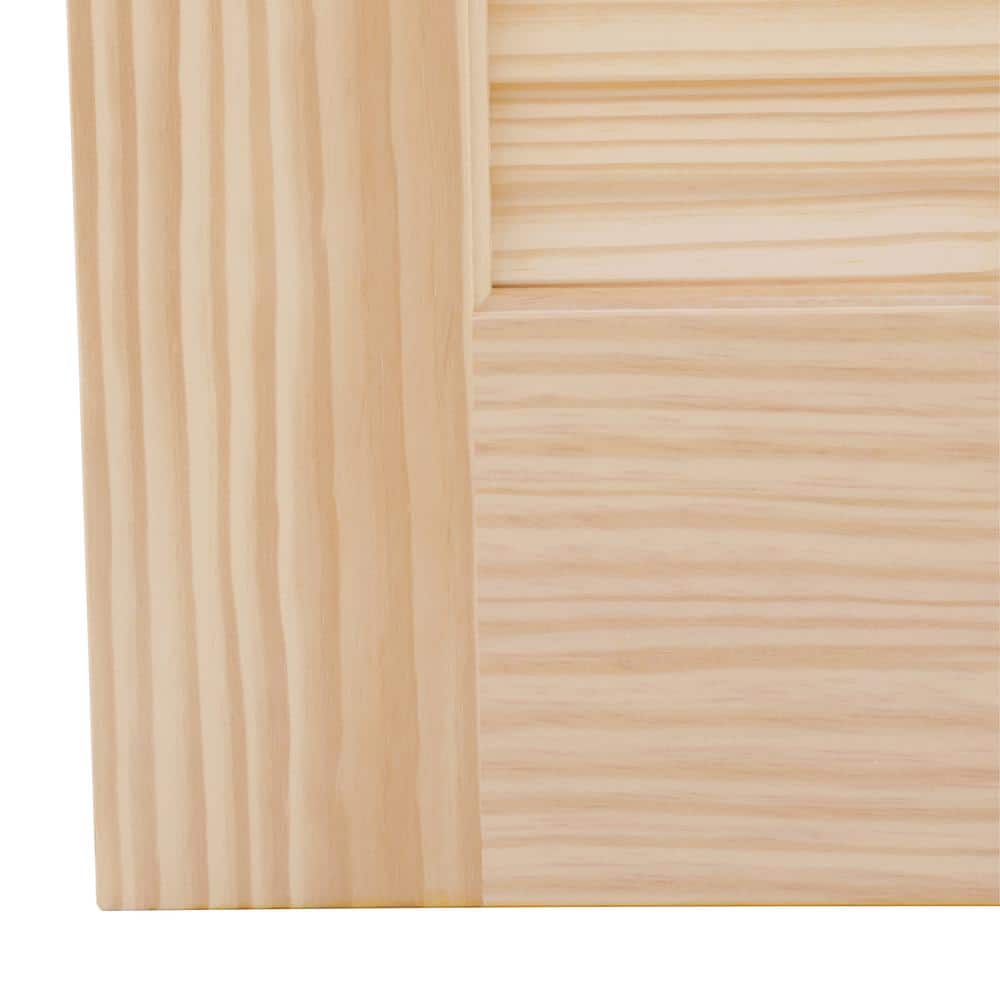 Kimberly Bay Louvered Unfinished Pine Wood Standard Door