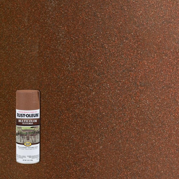Rust-Oleum Stops Rust 12 oz. MultiColor Textured Rustic Umber Protective Spray Paint