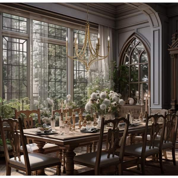 Minka Lavery Covent Park 6-Light Brushed Honey Gold Chandelier