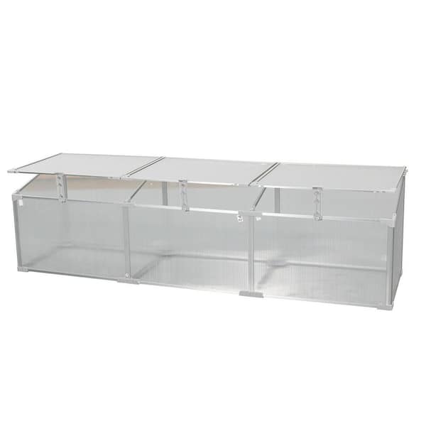 20.25 in. W x 71 in. D x 20.25 in. H Polycarbonate Greenhouse for Outdoors in Winter