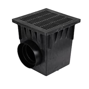 NDS 18 in. Plastic Square Drainage Catch Basin, 2-Opening 1882