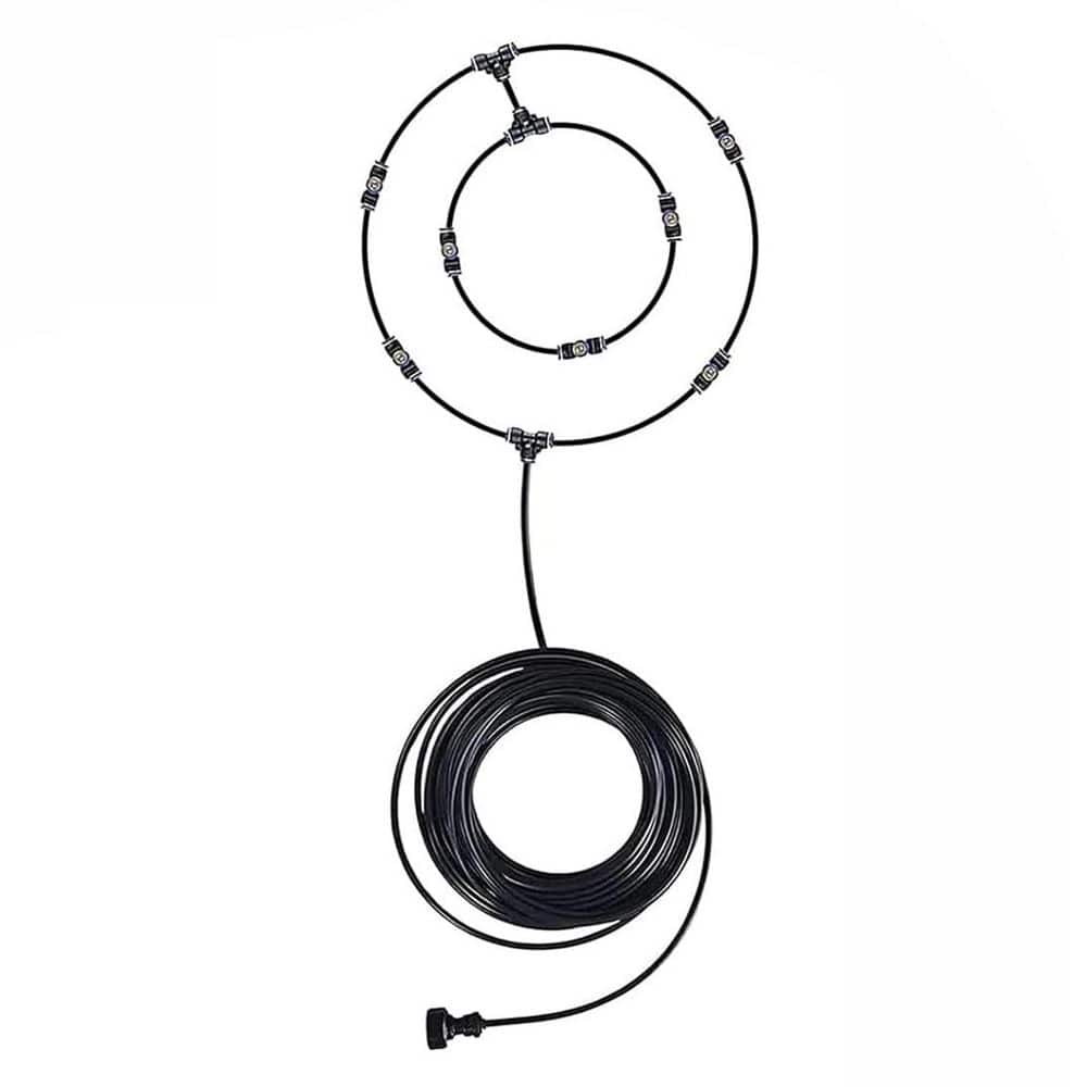 Outdoor Fan Misting Kit for Patio Cooling System, 35FT Water Hose, Detachable Nozzle, Tap Connector, DIY Garden price history on PriceWatchPro
