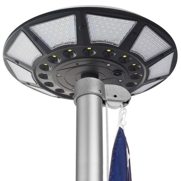 Solar Flag Pole Light 266 LED Outdoor 4200LM Super Bright Flagpole Light 100 Percent Flag Coverage 1 Piece
