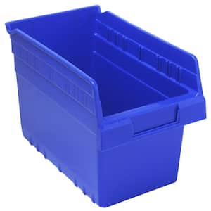 Store-Max 8 in. Shelf 2.7 Gal. Storage Tote in Blue (30-Pack)