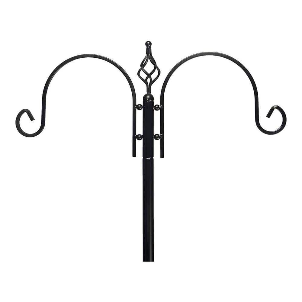 Black Metal Deluxe Bird Feeding Station Kit with Bird Bath and Hooks