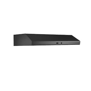 Cyclone 36 in. 600 CFM Ducted Under Cabinet Range Hood in Black Stainless Steel with LED Lights