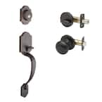 Copper Creek Fashion Satin Stainless Door Handleset and Ball Knob Trim ...