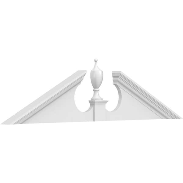 2-3/4 in. x 60 in. x 15 in. (Pitch 6/12) Acorn Architectural Grade PVC Pediment Moulding