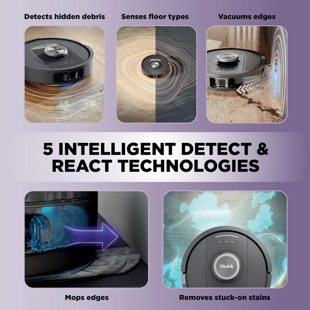 Gaia Gray Cordless 2-in-1 Robot Vacuum and Mop with HEPA Filter