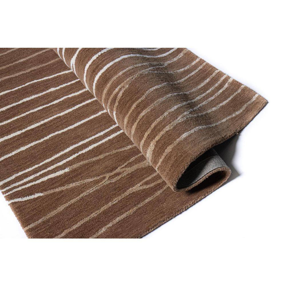Greenwich Brown and Gray Wool Viscose Rectangular Area Rug