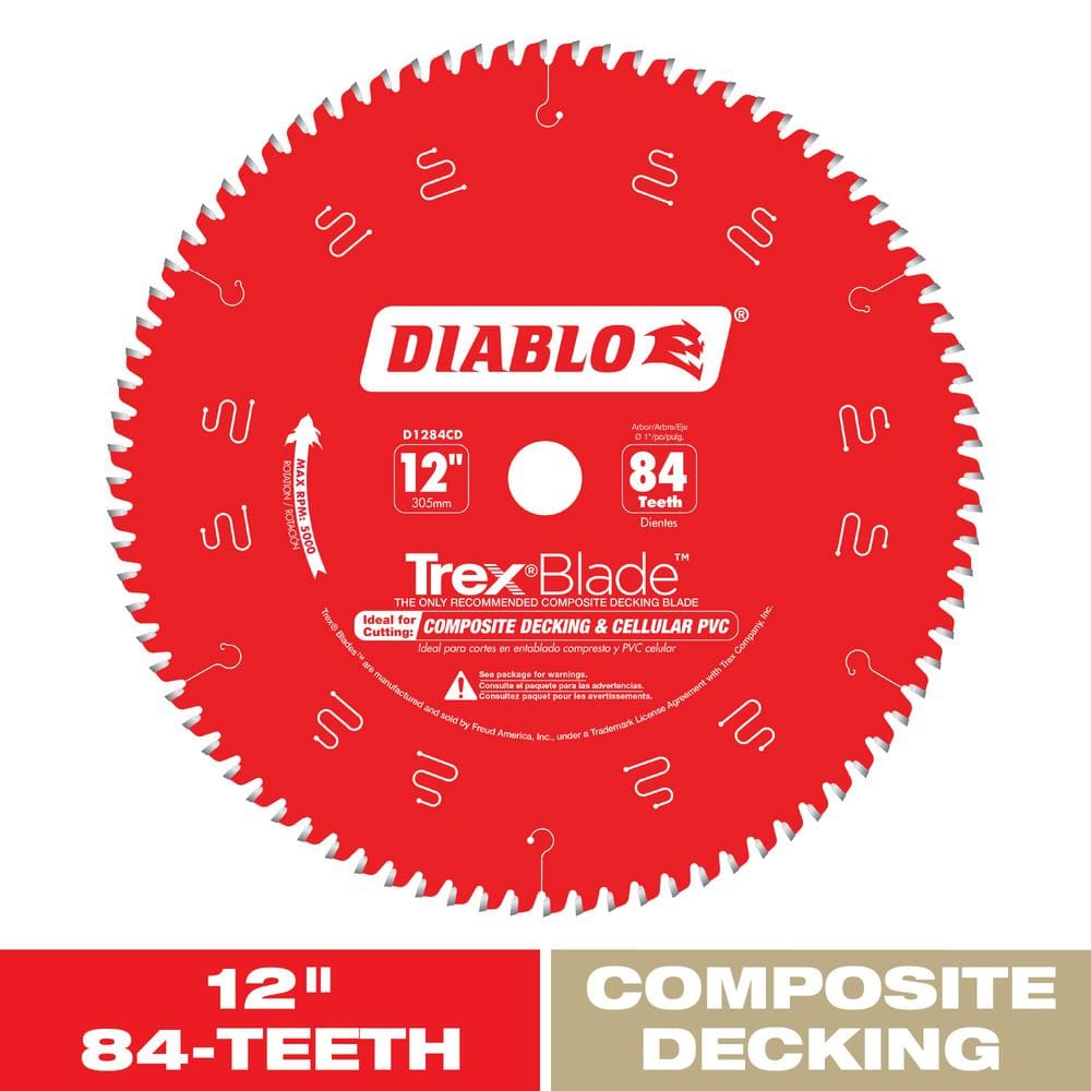 DIABLO 12in. x 84-Teeth TrexBlade Circlular Saw Blade for Composites and Plastic