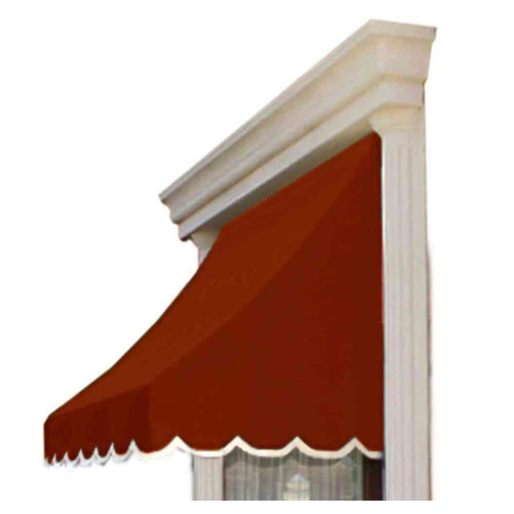 AWNTECH 4.38 ft. Wide Nantucket Window/Entry Fixed Awning (31 in. H x 24 in. D) Terracotta