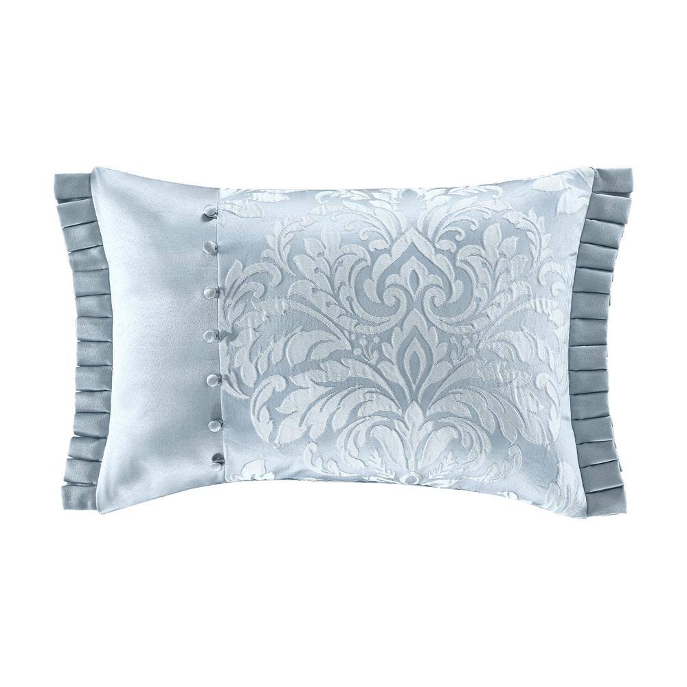 Powder Blue Satin Boudoir Decorative Throw Pillow