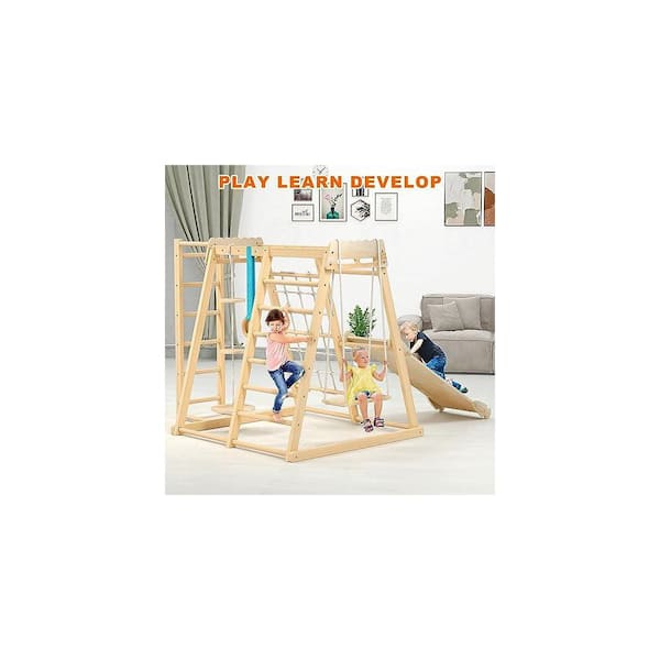 Kids Jungle Gym Series in Natural Wood Indoor Residential