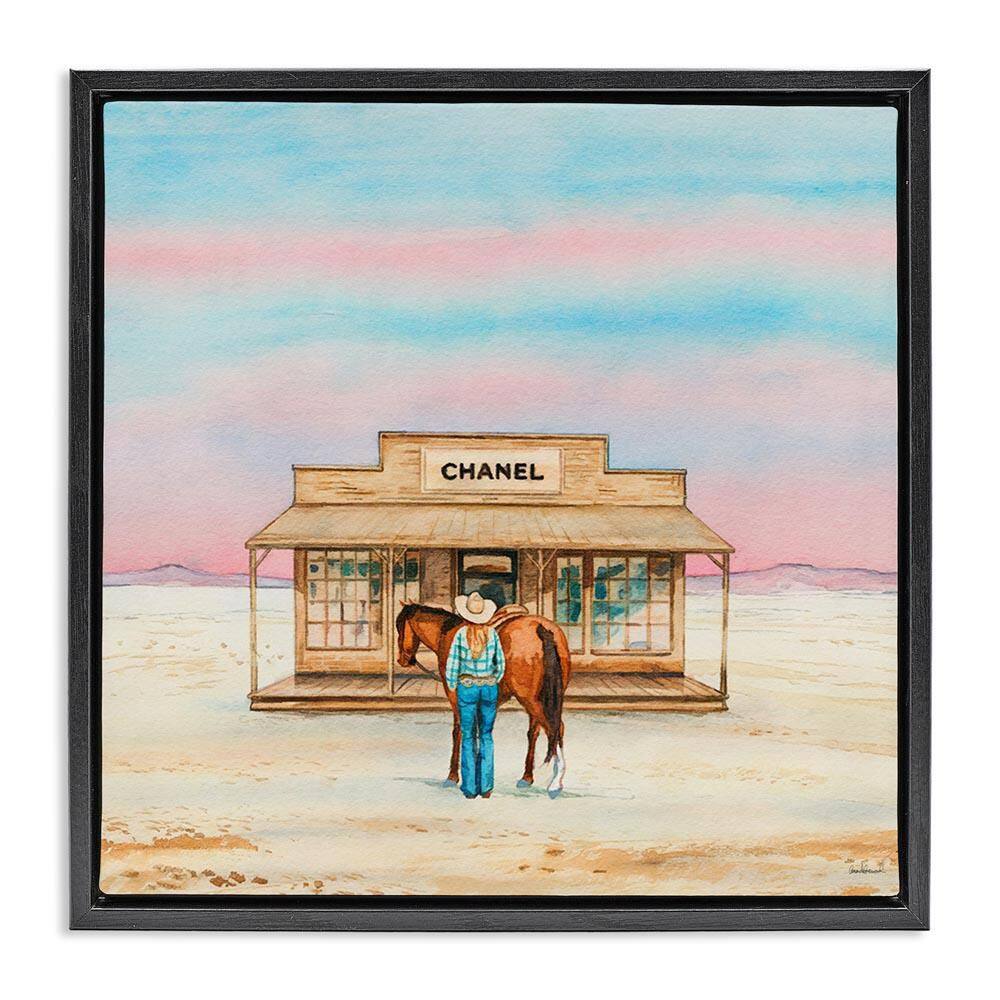 Glam Shopping in Desert by Amanda Greenwood Black Floater Frame Nature Graphic Art Print 18 in. x 18 in. price history on PriceWatchPro