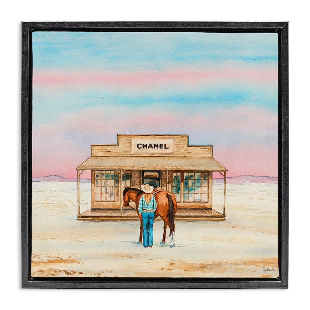 Glam Shopping in Desert by Amanda Greenwood Black Floater Frame Nature Graphic Art Print 25 in. x 25 in. price history on PriceWatchPro
