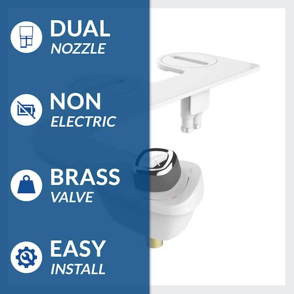 Bio Bidet, SlimEdge Simple purchases Bidet Toilet Attachment in White with Dual Nozzle