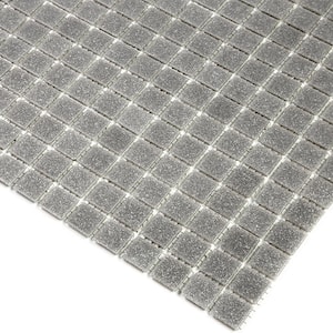 Dune Glossy Stone Gray 12 in. x 12 in. Glass Mosaic Wall and Floor Tile (20 sq. ft./case) (20-pack)