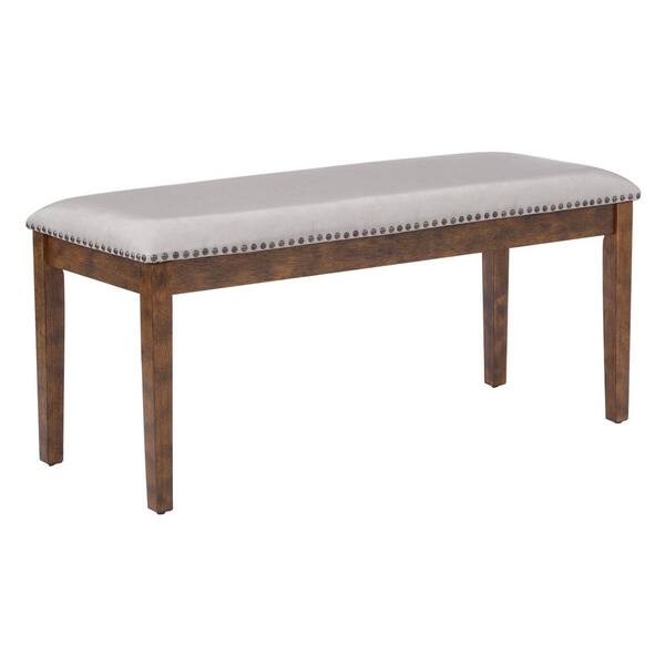 OSP Home Furnishings Grey Langston Bench