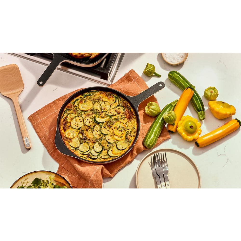 10.5 in. Cast Iron Skillet in Charcoal