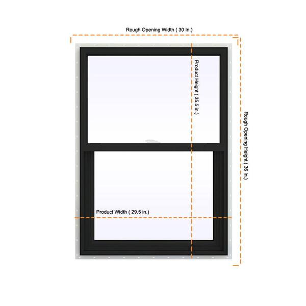 JELD-WEN 30 in. x 36 in. V-2500 Series Bronze FiniShield Vinyl