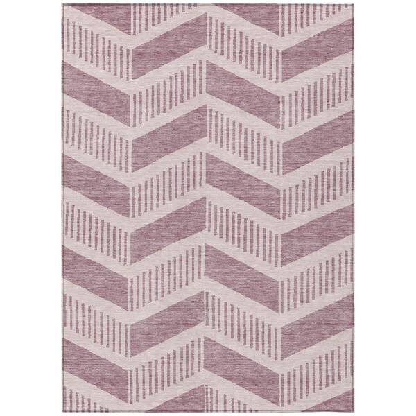 Chantille Machine Washable Indoor/Outdoor Abstract ACN2910 Blush 10 ft. x 14 ft. Area Rug